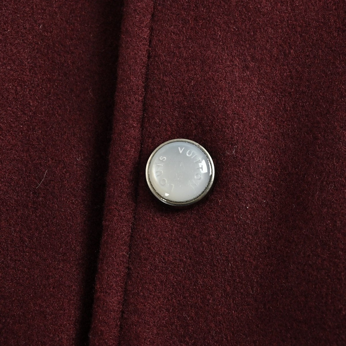 Louis Vuitton Embroidered Letter-Emblem Varsity Jacket | Burgundy & Cream