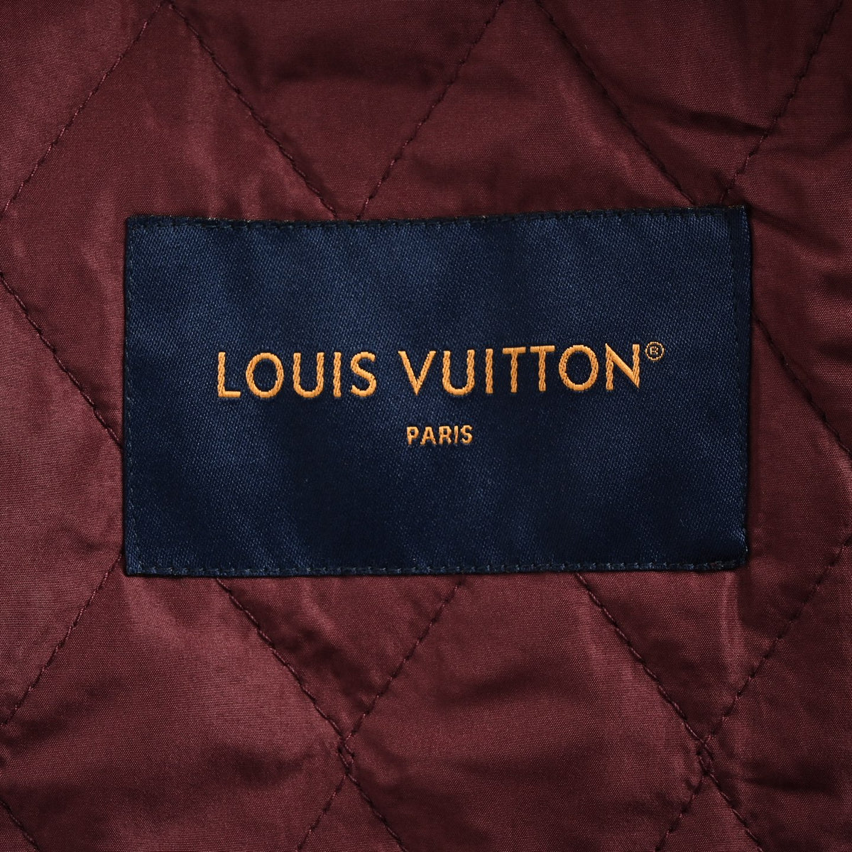 Louis Vuitton Embroidered Letter-Emblem Varsity Jacket | Burgundy & Cream