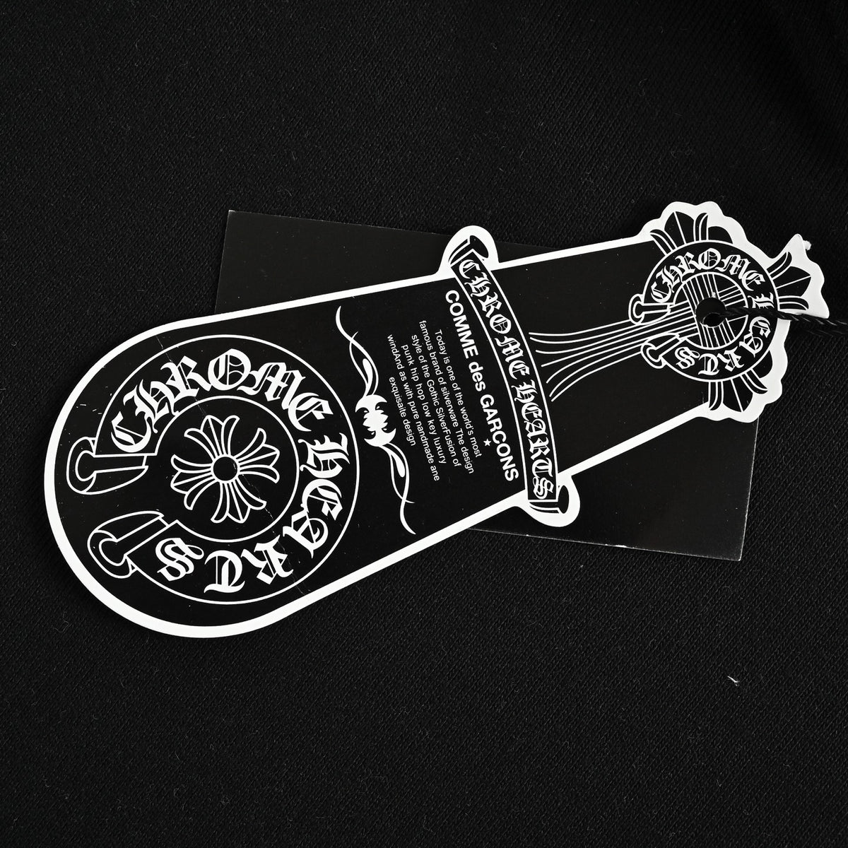 Chrome Hearts Laser-Etched Cross Pullover Hoodie | Black