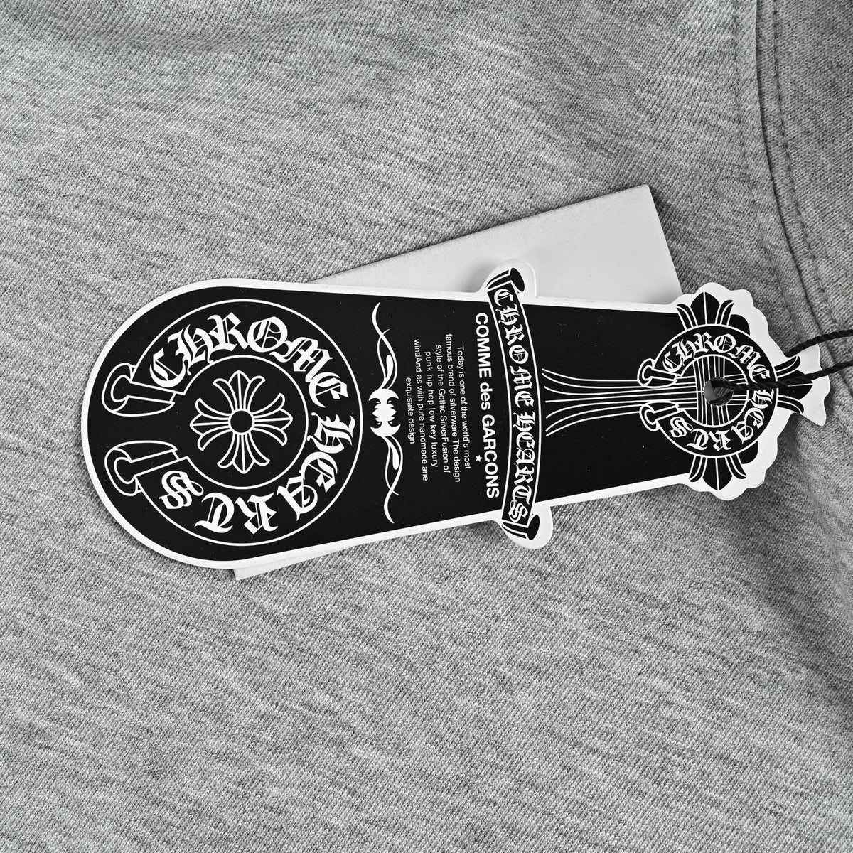 Chrome Hearts Laser-Etched Cross Pullover Hoodie | Grey
