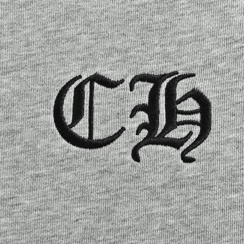 Chrome Hearts Laser-Etched Cross Pullover Hoodie | Grey