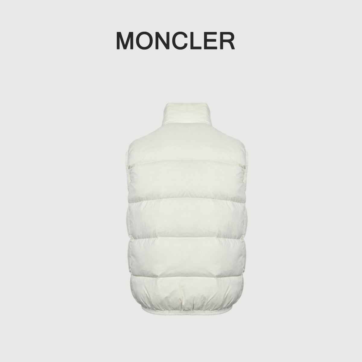 Moncler Alma Large-Logo Quilted Down Vest | Ivory