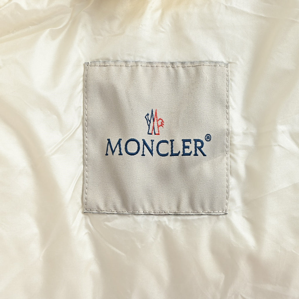 Moncler Alma Large-Logo Quilted Down Vest | Ivory