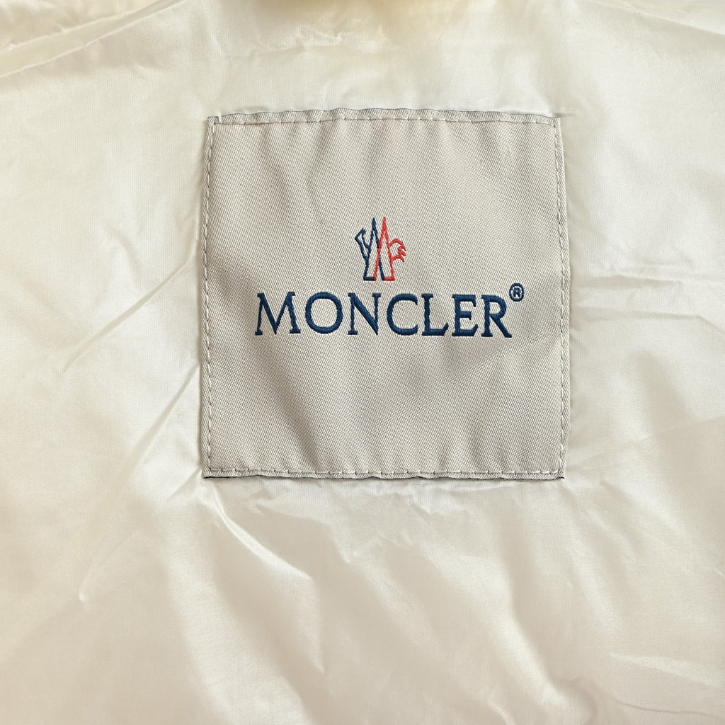 Moncler Alma Large-Logo Quilted Down Vest | Ivory