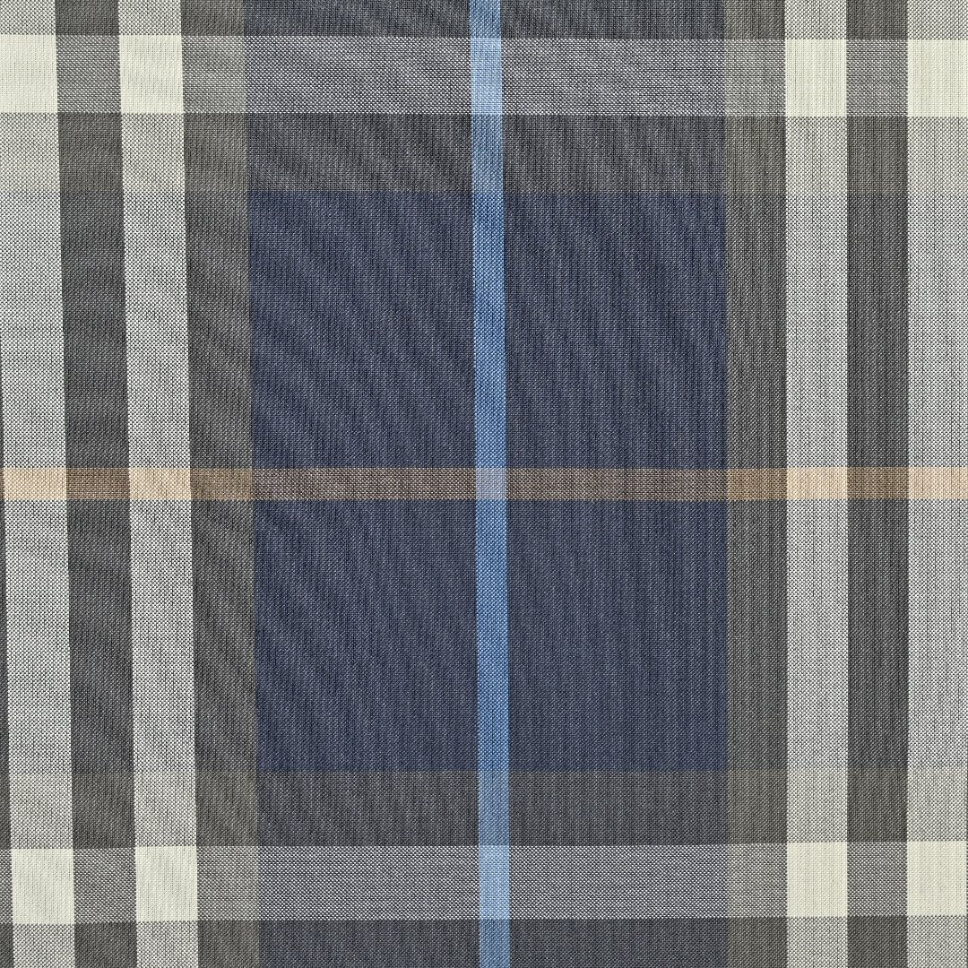 Burberry Metal-Logo Reversible Check Hooded Jacket | Navy & Black