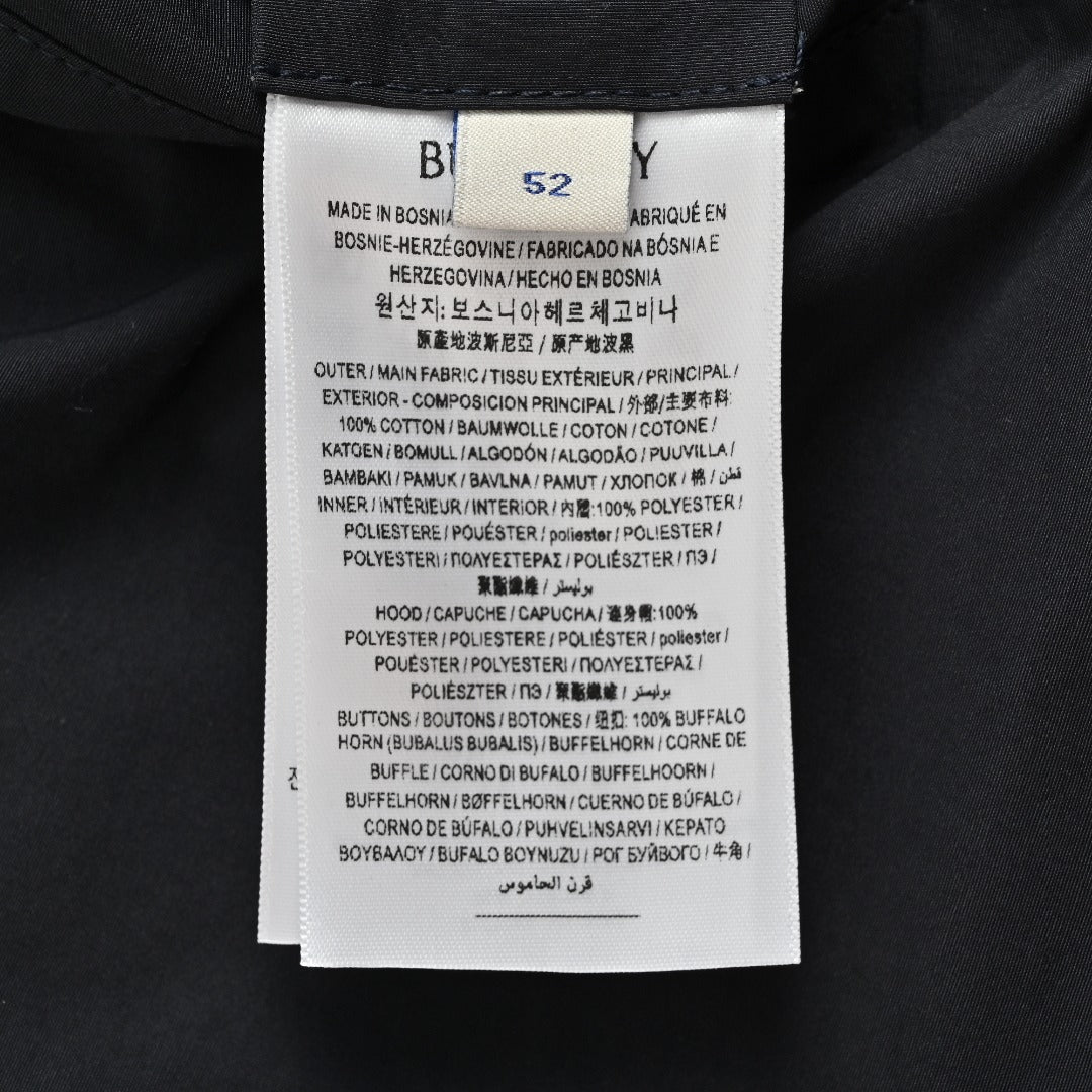 Burberry Metal-Logo Reversible Check Hooded Jacket | Navy & Black