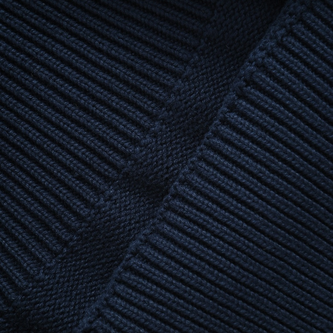 Ralph Lauren Pony-Logo Four-Button Polo Sweater | Dark Navy