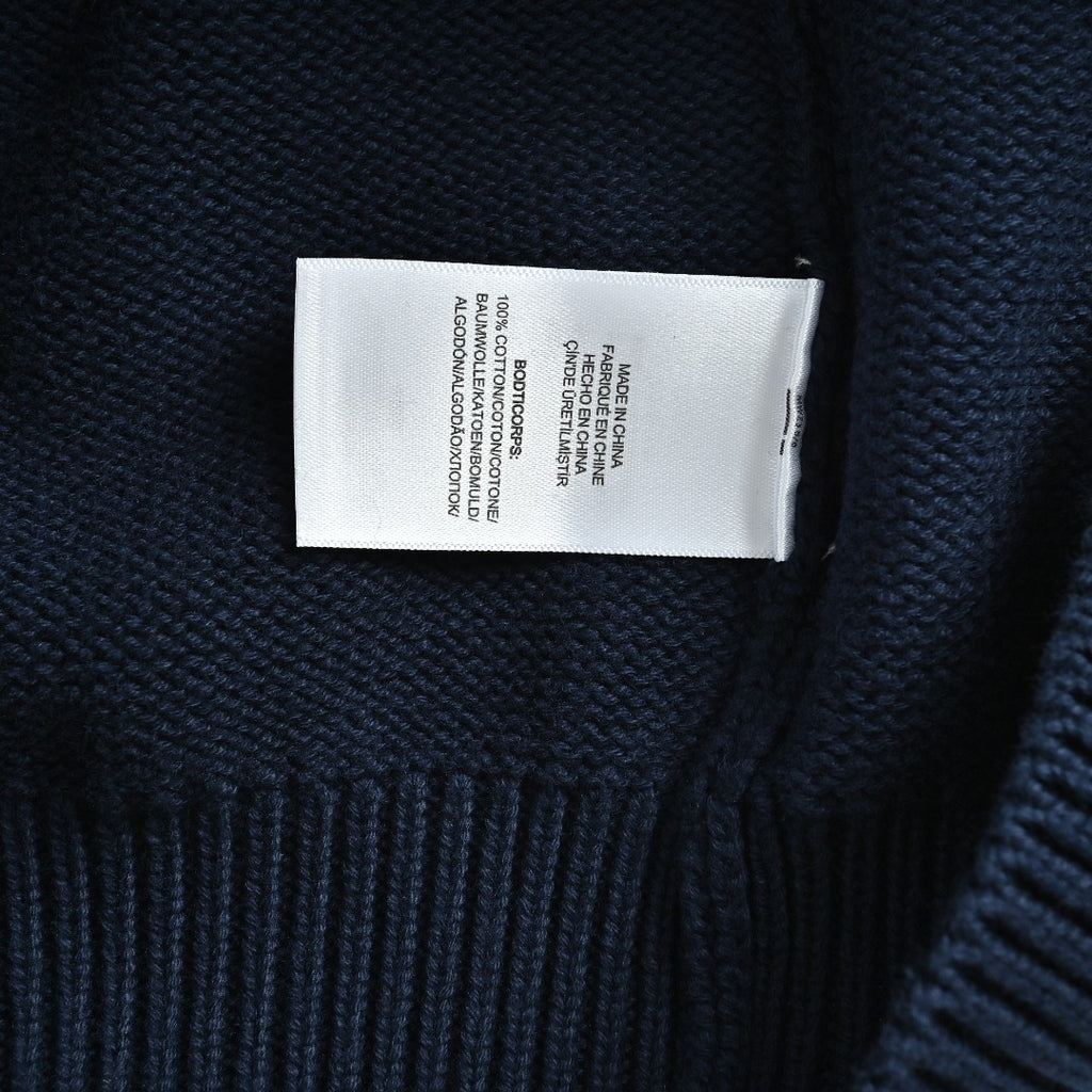 Ralph Lauren Pony-Logo Four-Button Polo Sweater | Dark Navy