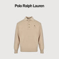 Ralph Lauren Pony-Logo Four-Button Polo Sweater | Khaki