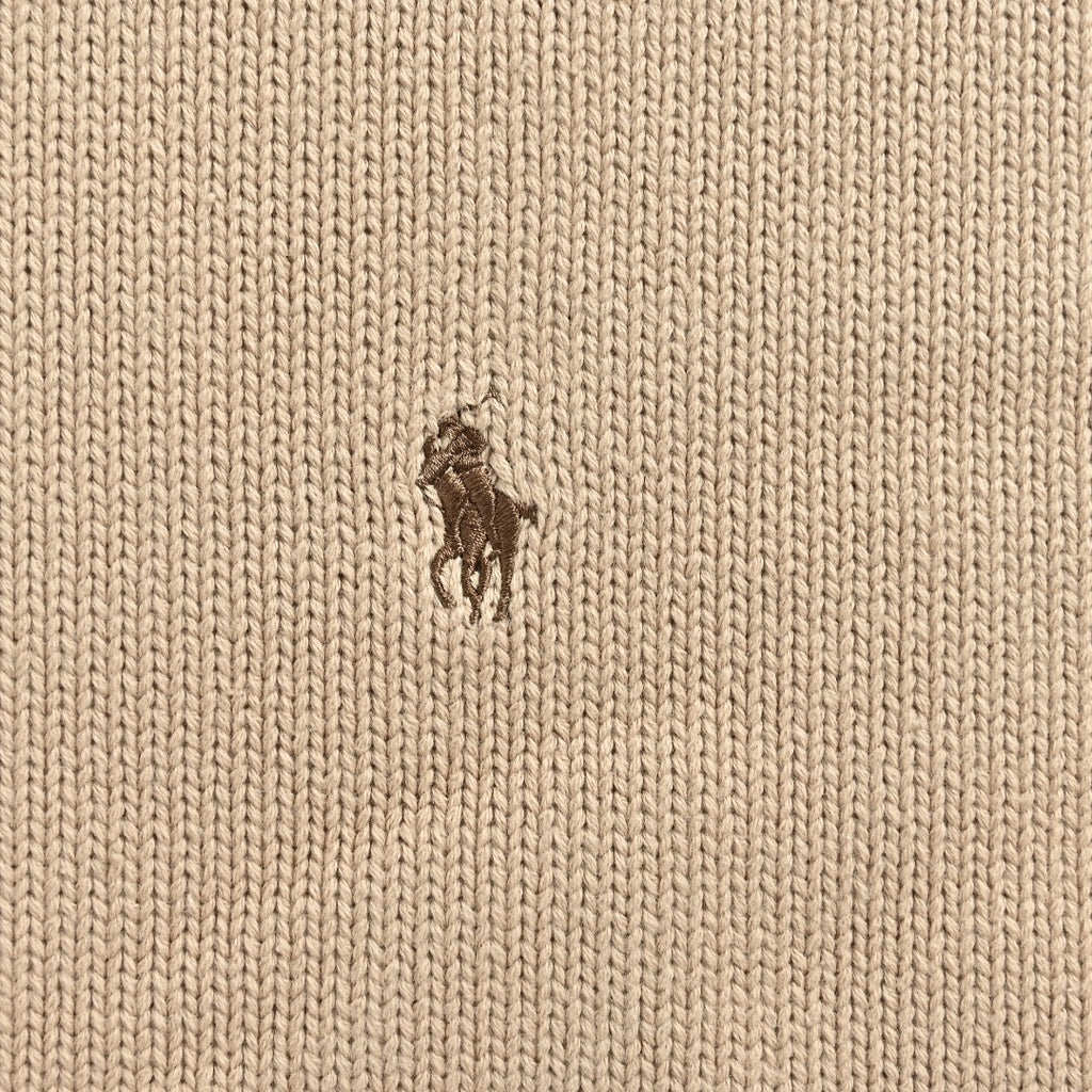 Ralph Lauren Pony-Logo Four-Button Polo Sweater | Khaki