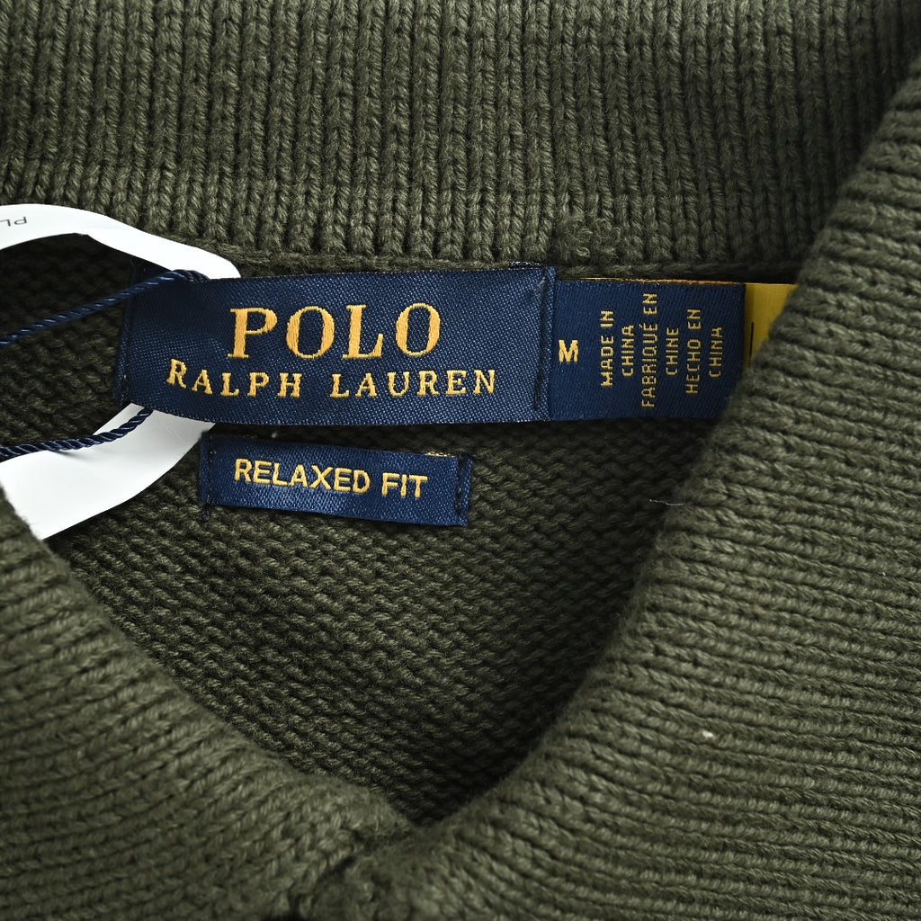 Ralph Lauren Pony-Logo Four-Button Polo Sweater | Green