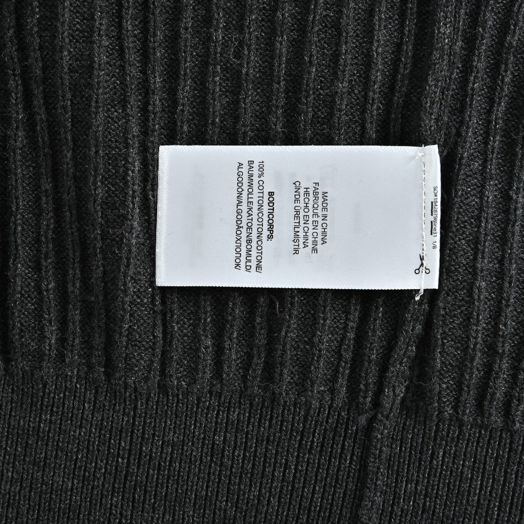 Ralph Lauren Pony-Logo Fine-Ribbed Full-Zip Sweater Jacket | Black