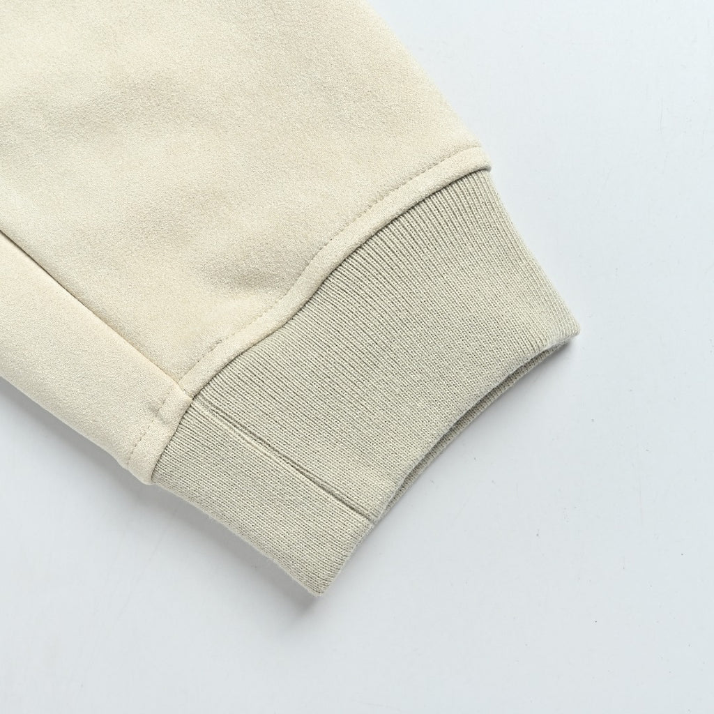 Louis Vuitton Letter-Embroidered Suede-Effect Bomber Jacket | Ivory