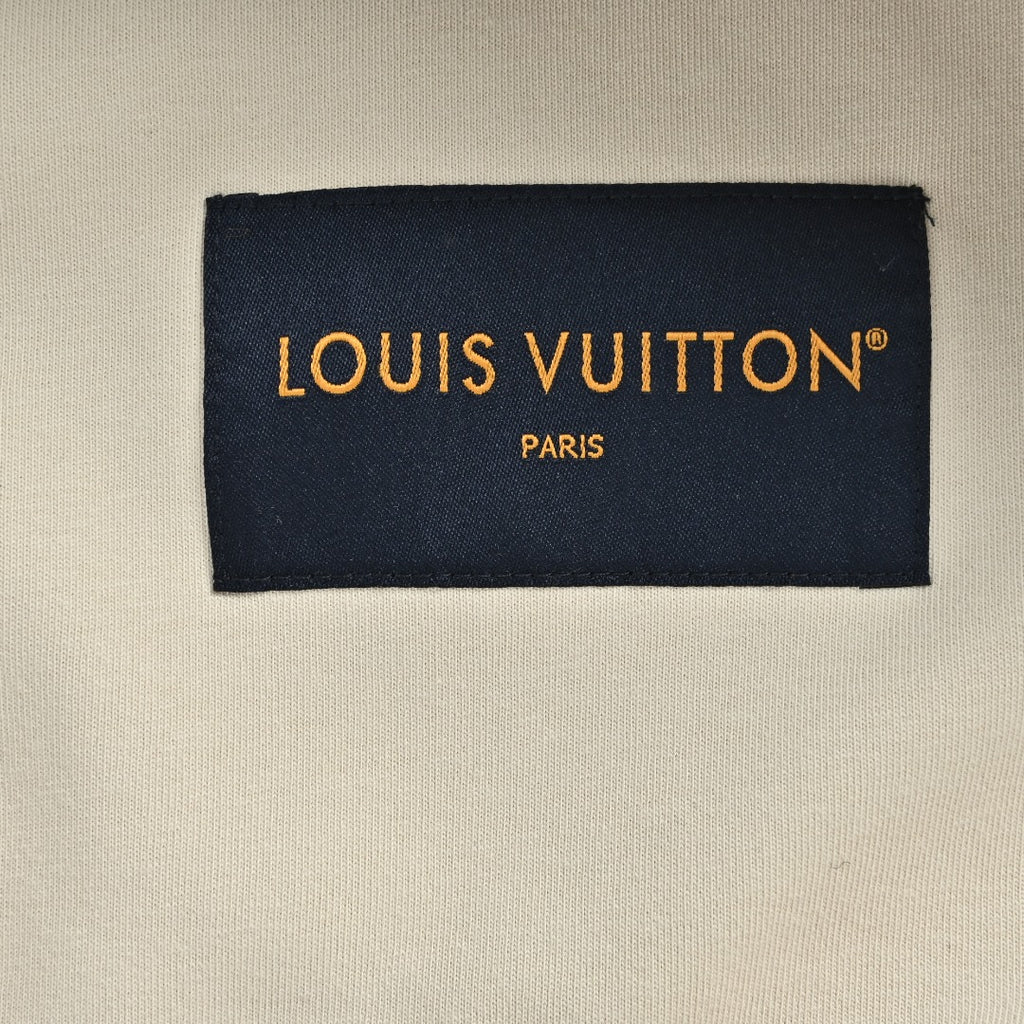 Louis Vuitton Letter-Embroidered Suede-Effect Bomber Jacket | Ivory