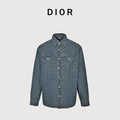 Dior Oblique All-Over Jacquard Denim Shirt Jacket | Blue