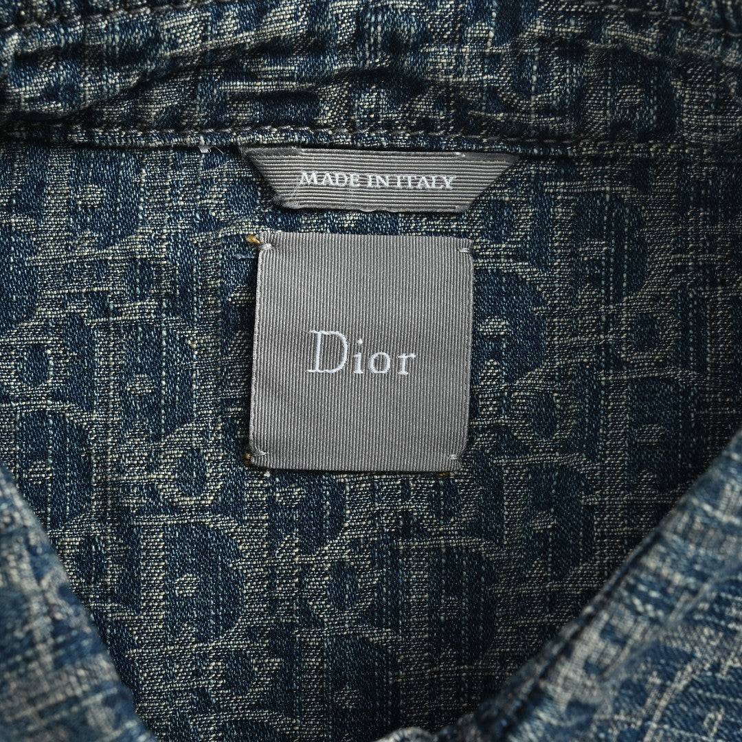 Dior Oblique All-Over Jacquard Denim Shirt Jacket | Blue