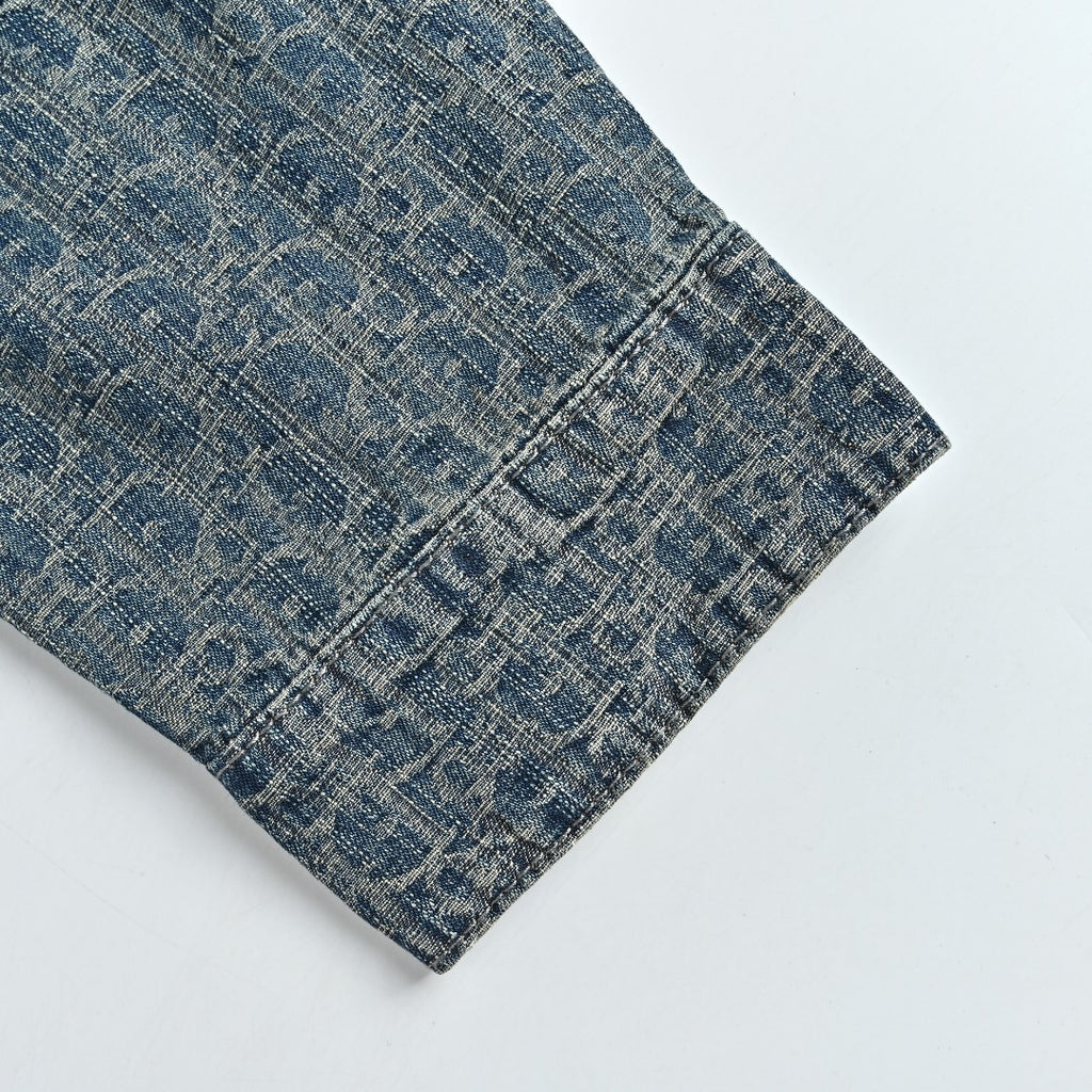 Dior Oblique All-Over Jacquard Denim Shirt Jacket | Blue