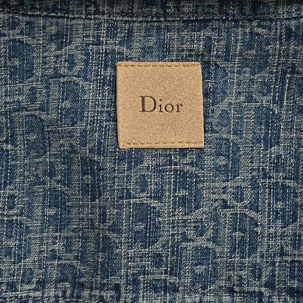 Dior Oblique All-Over Jacquard Denim Shirt Jacket | Blue