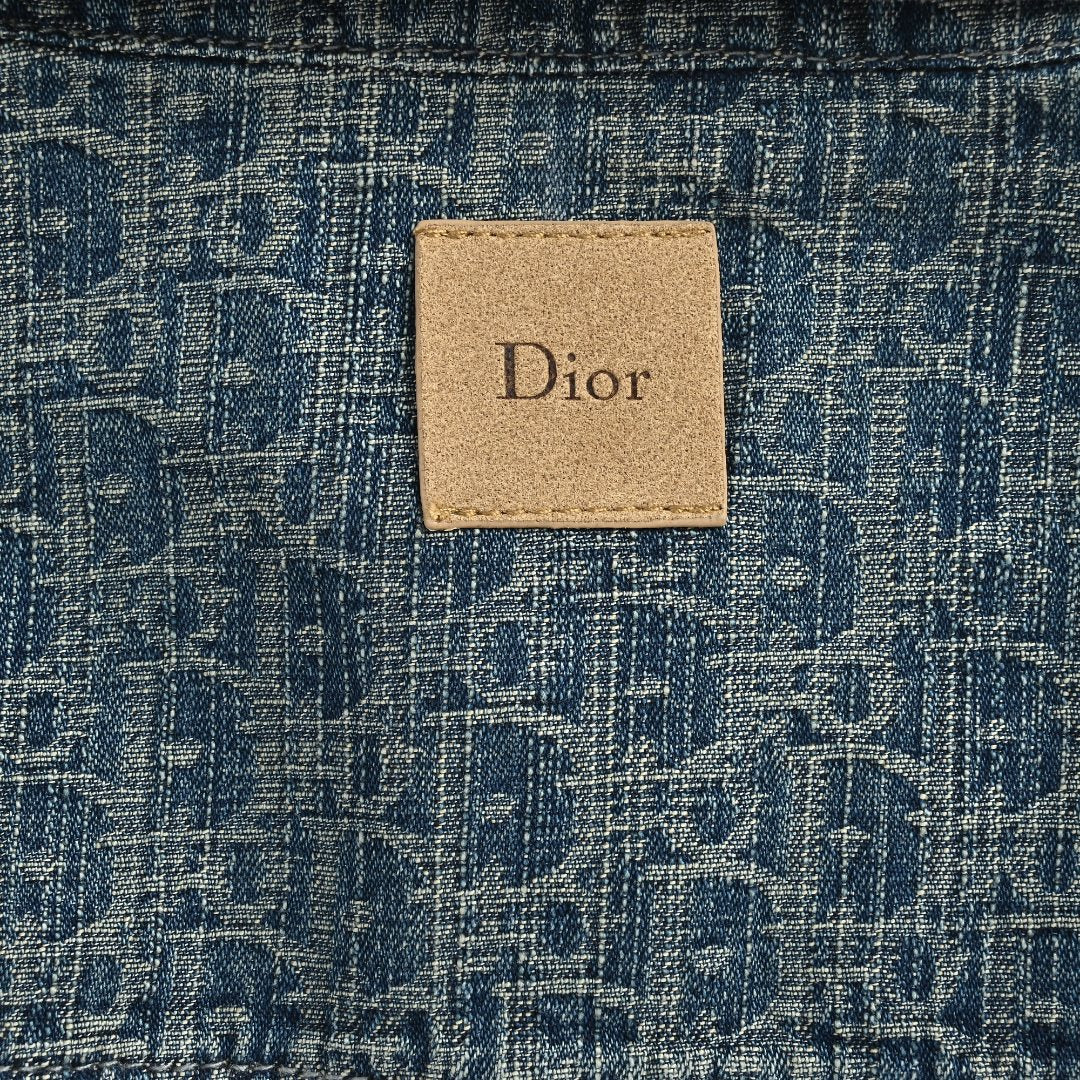 Dior Oblique All-Over Jacquard Denim Shirt Jacket | Blue