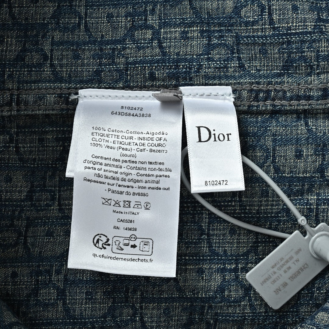 Dior Oblique All-Over Jacquard Denim Shirt Jacket | Blue