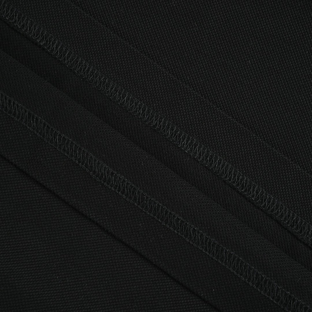 Burberry Men's Placket-Embroidered Long-Sleeve Polo Shirt | Black