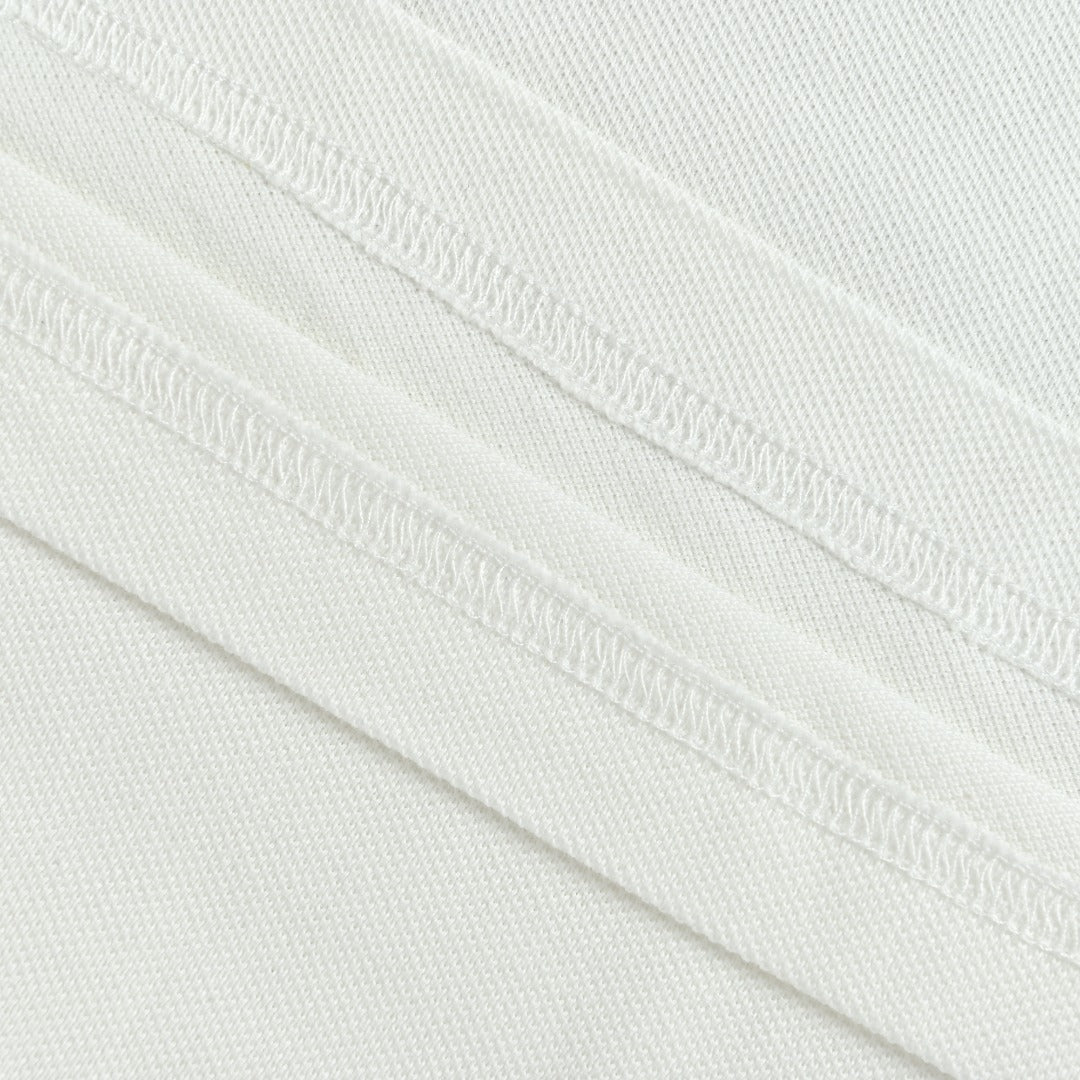 Burberry Men's Placket-Embroidered Long-Sleeve Polo Shirt | White