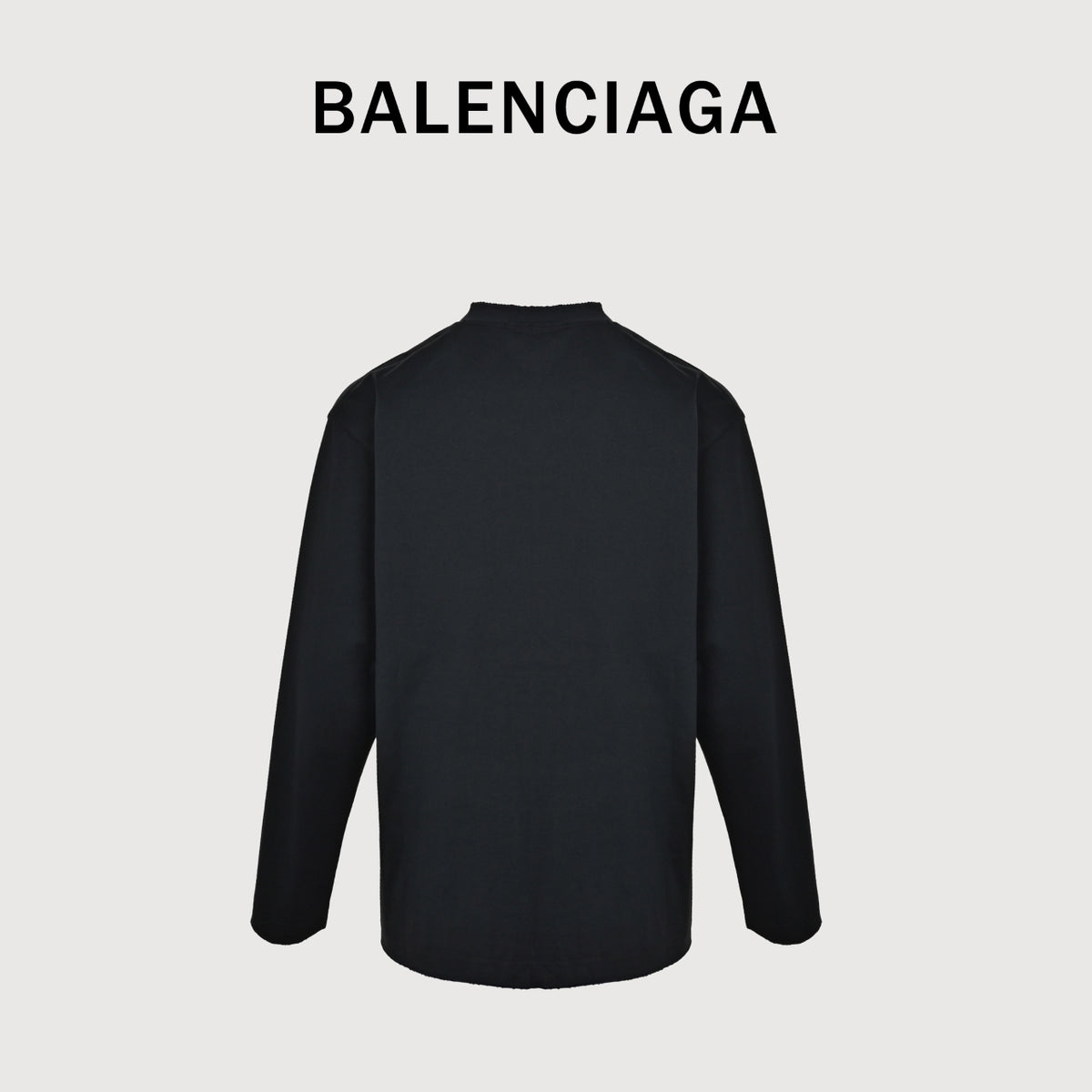 Balenciaga Cutwork-Embroidered Ink-Splatter Long-Sleeve T-Shirt | Black