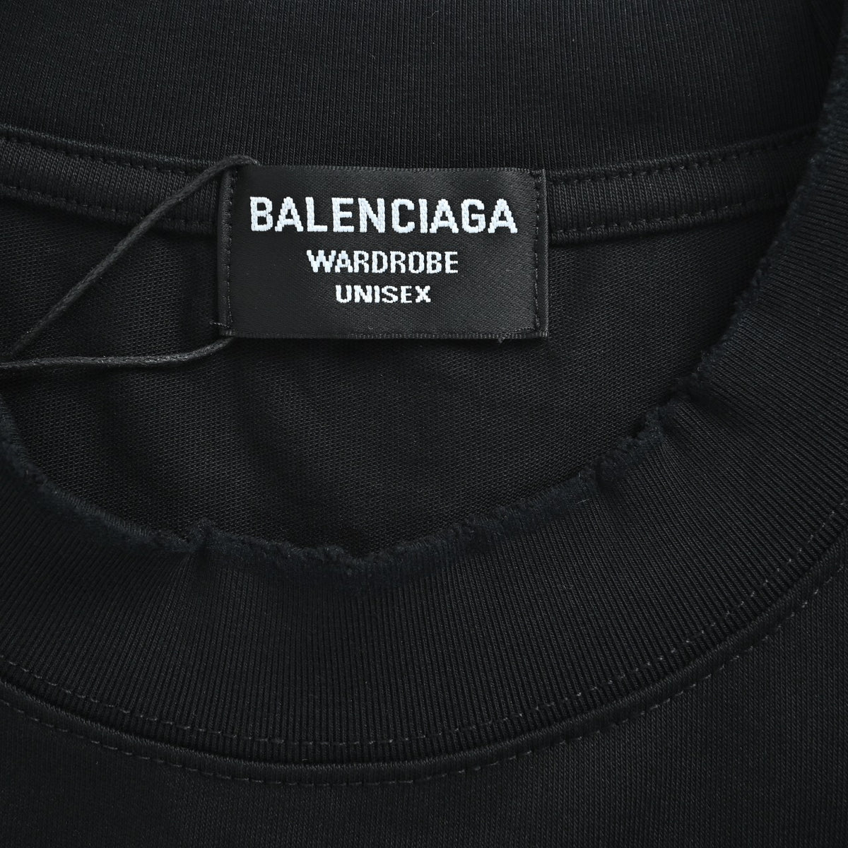 Balenciaga Cutwork-Embroidered Ink-Splatter Long-Sleeve T-Shirt | Black