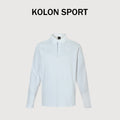 KOLON SPORT Men's SECO Long-Sleeve Zip-Neck Polo | White