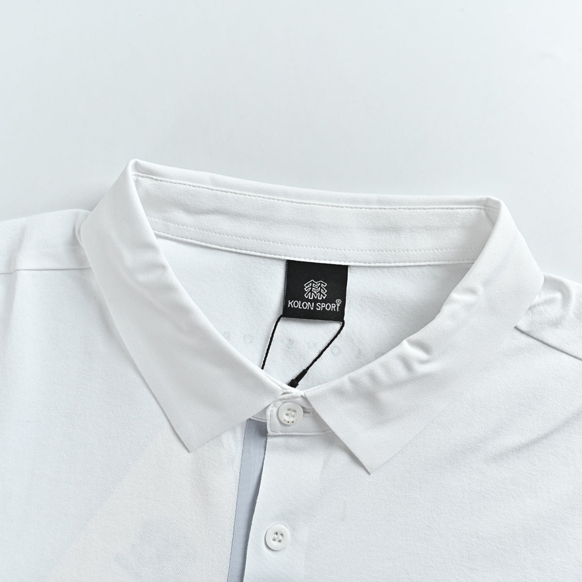 KOLON SPORT Men's SECO Long-Sleeve Zip-Neck Polo | White