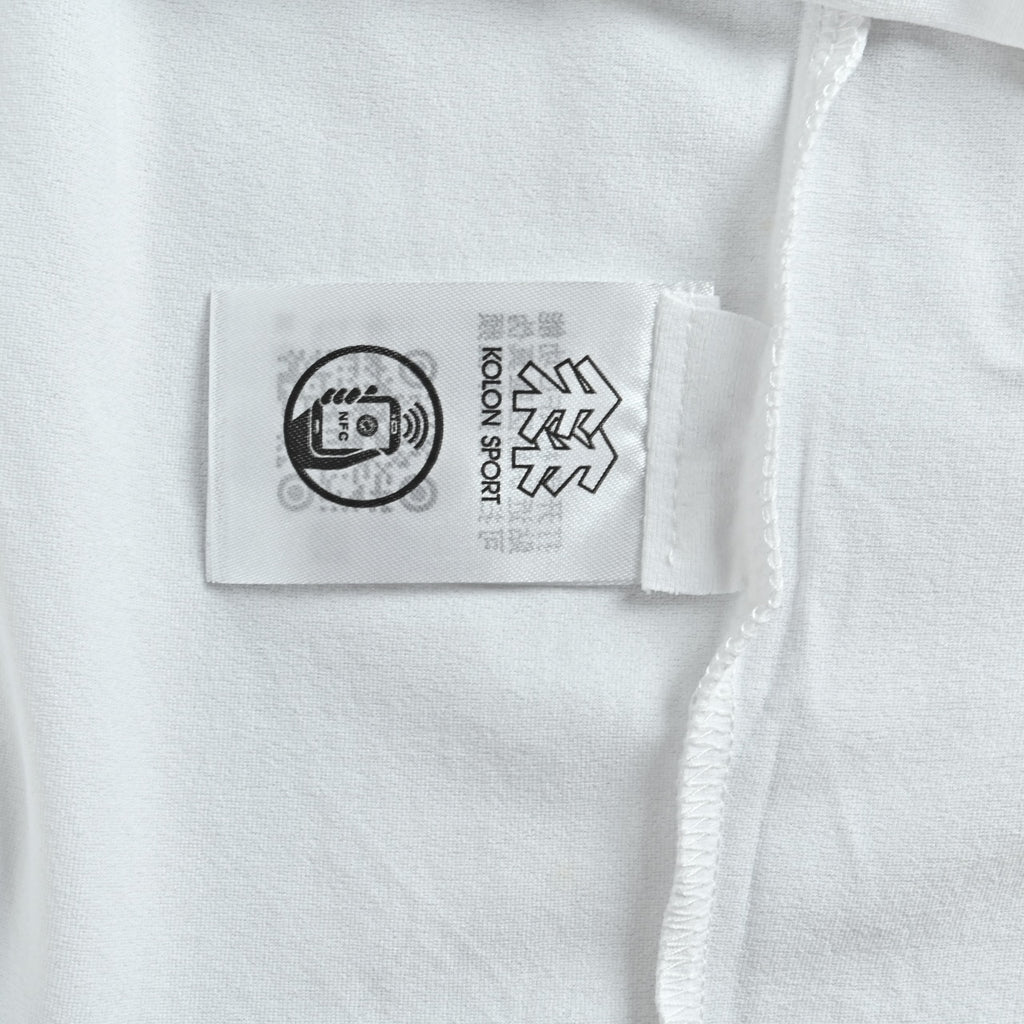 KOLON SPORT Men's SECO Long-Sleeve Zip-Neck Polo | White