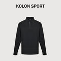 KOLON SPORT Men's SECO Long-Sleeve Zip-Neck Polo | Black