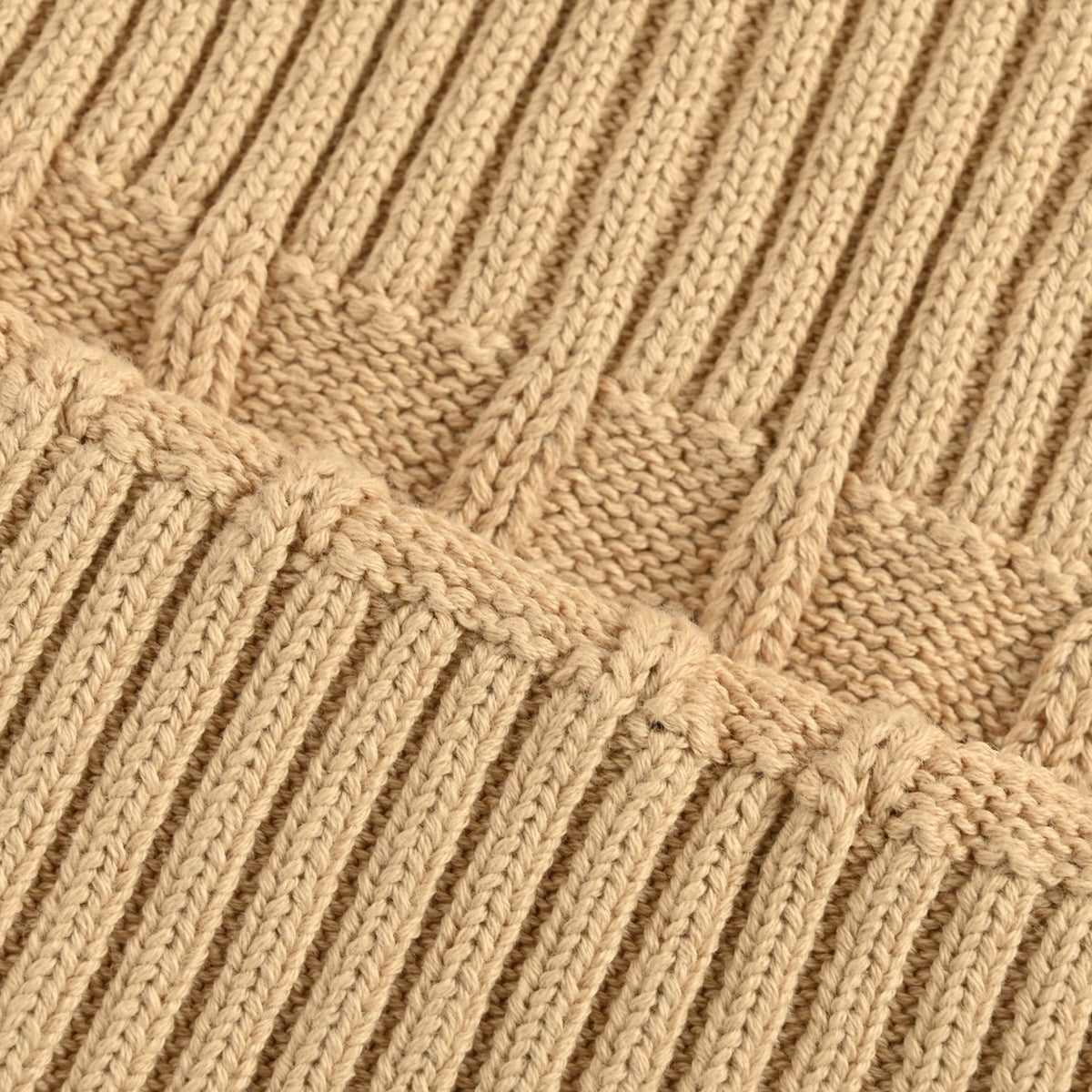 Ralph Lauren Pony-Logo Cable-Knit Half-Zip Sweater | Camel