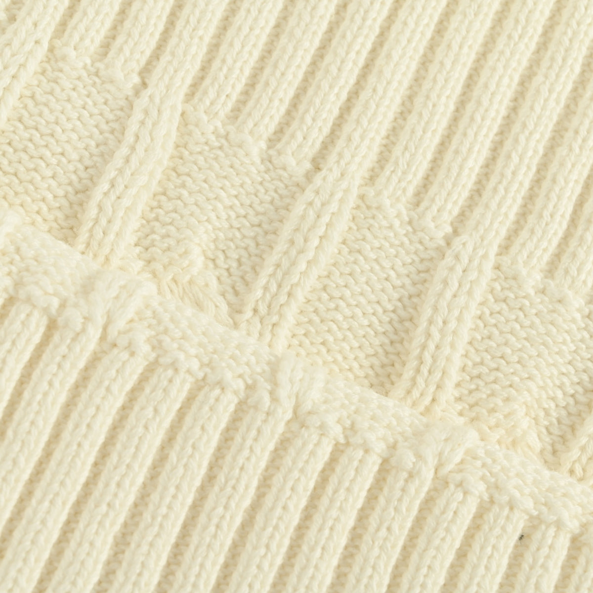 Ralph Lauren Pony-Logo Cable-Knit Half-Zip Sweater | Ivory
