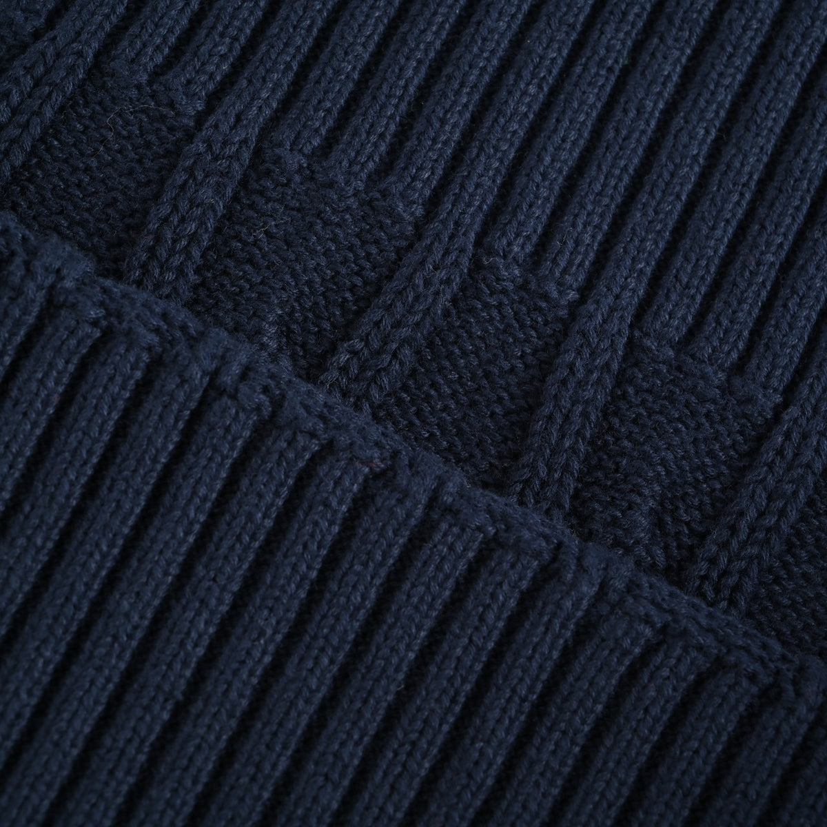 Ralph Lauren Pony-Logo Cable-Knit Half-Zip Sweater | Dark Navy