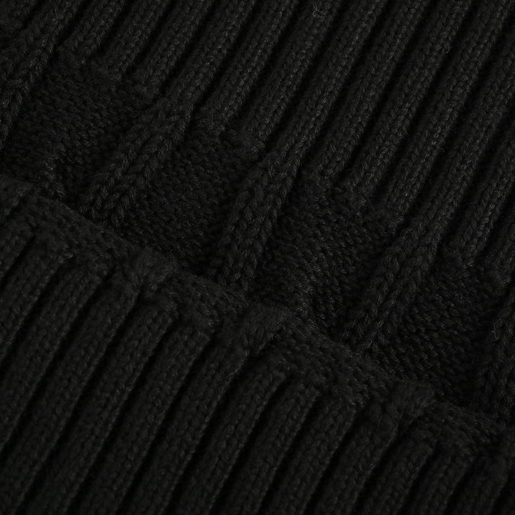 Ralph Lauren Pony-Logo Cable-Knit Half-Zip Sweater | Black