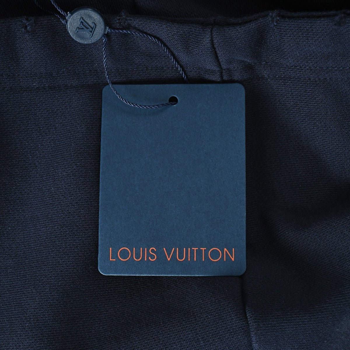 Louis Vuitton Letter-Logo Embroidered Distressed Hoodie | Dark Navy