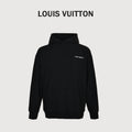 Louis Vuitton Letter-Logo Embroidered Distressed Hoodie | Black