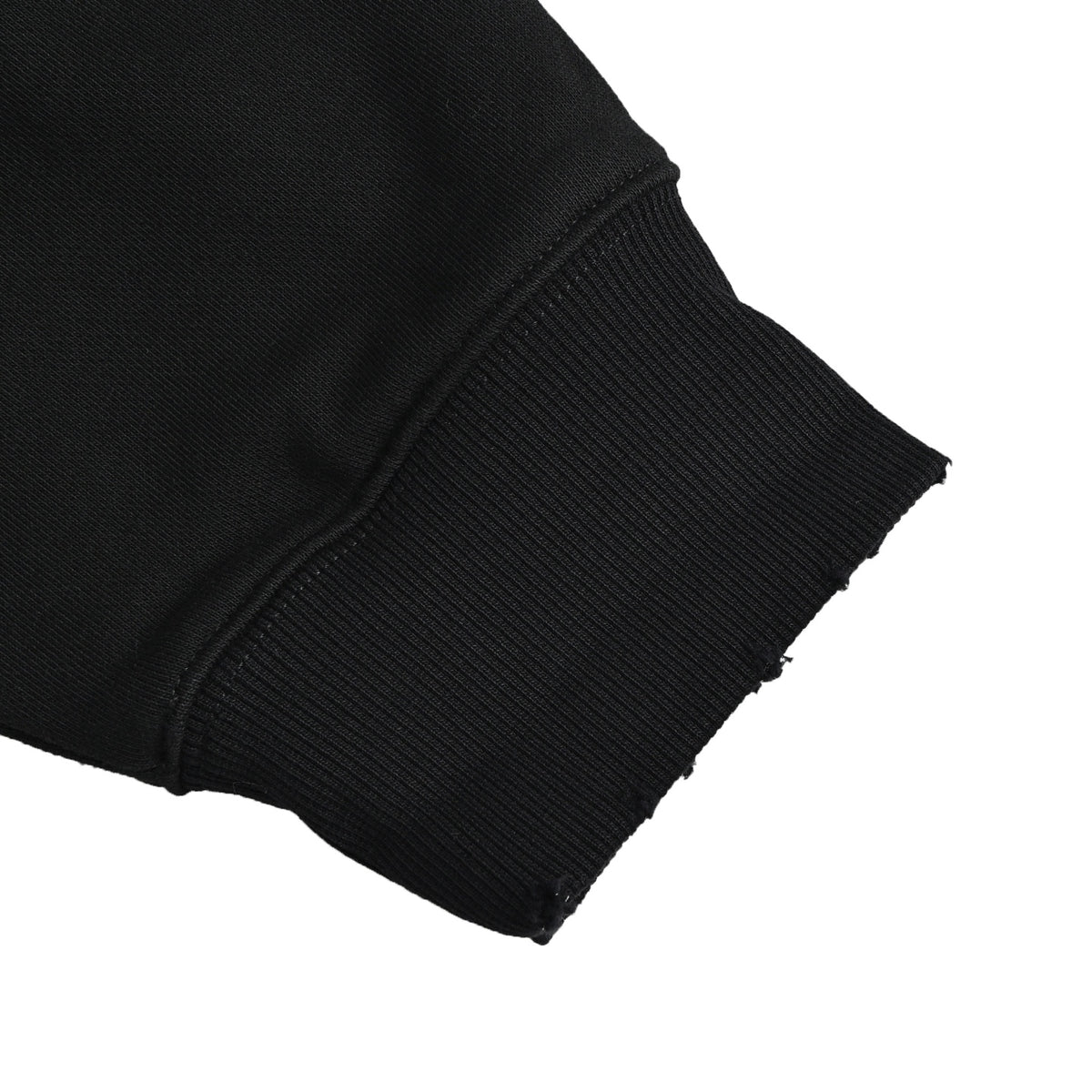 Louis Vuitton Letter-Logo Embroidered Distressed Hoodie | Black