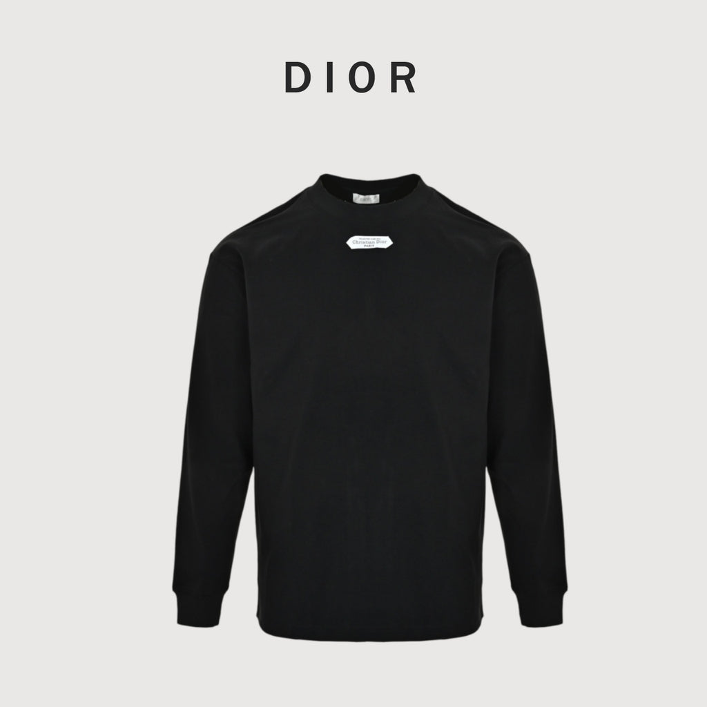 Dior Neckline-Label Long-Sleeve T-Shirt | Black | Fall/Winter 2026
