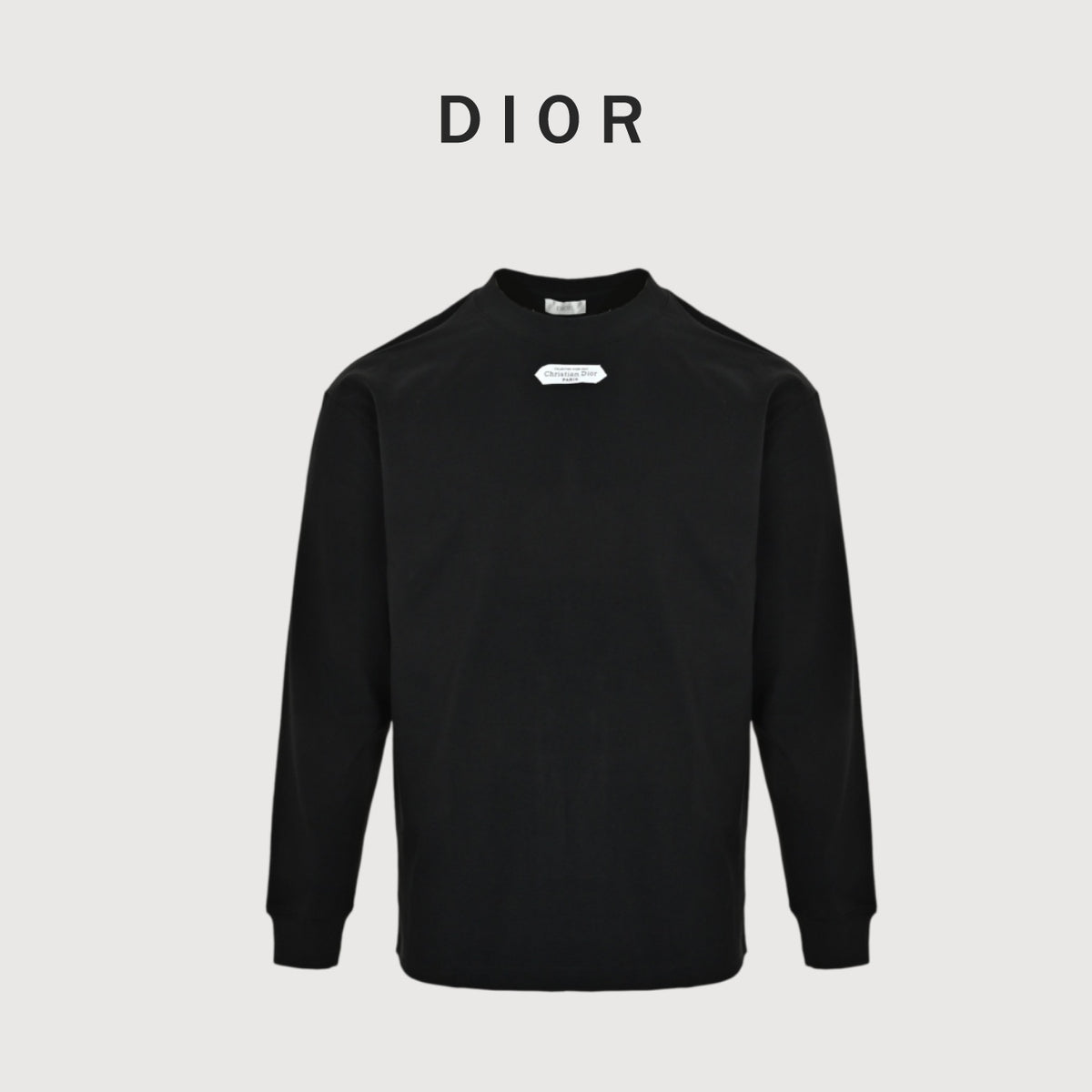 Dior Neckline-Label Long-Sleeve T-Shirt | Black | Fall/Winter 2026