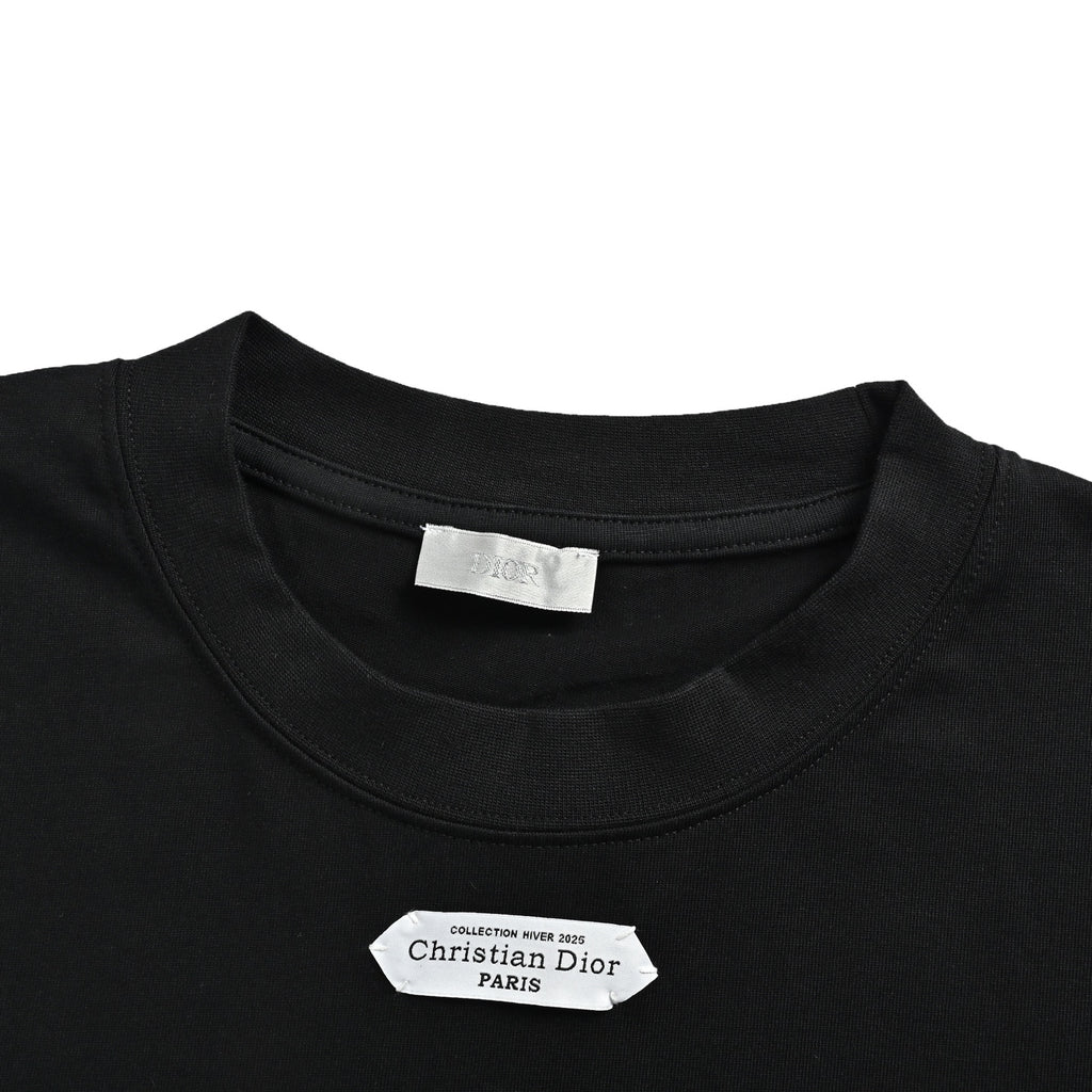 Dior Neckline-Label Long-Sleeve T-Shirt | Black | Fall/Winter 2026