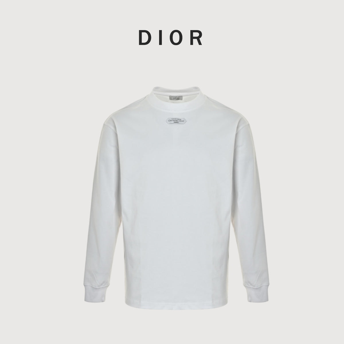 Dior Neckline-Label Long-Sleeve T-Shirt | White | Fall/Winter 2026