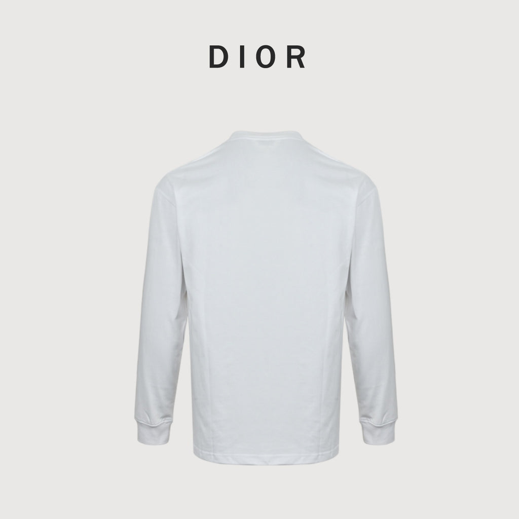 Dior Neckline-Label Long-Sleeve T-Shirt | White | Fall/Winter 2026