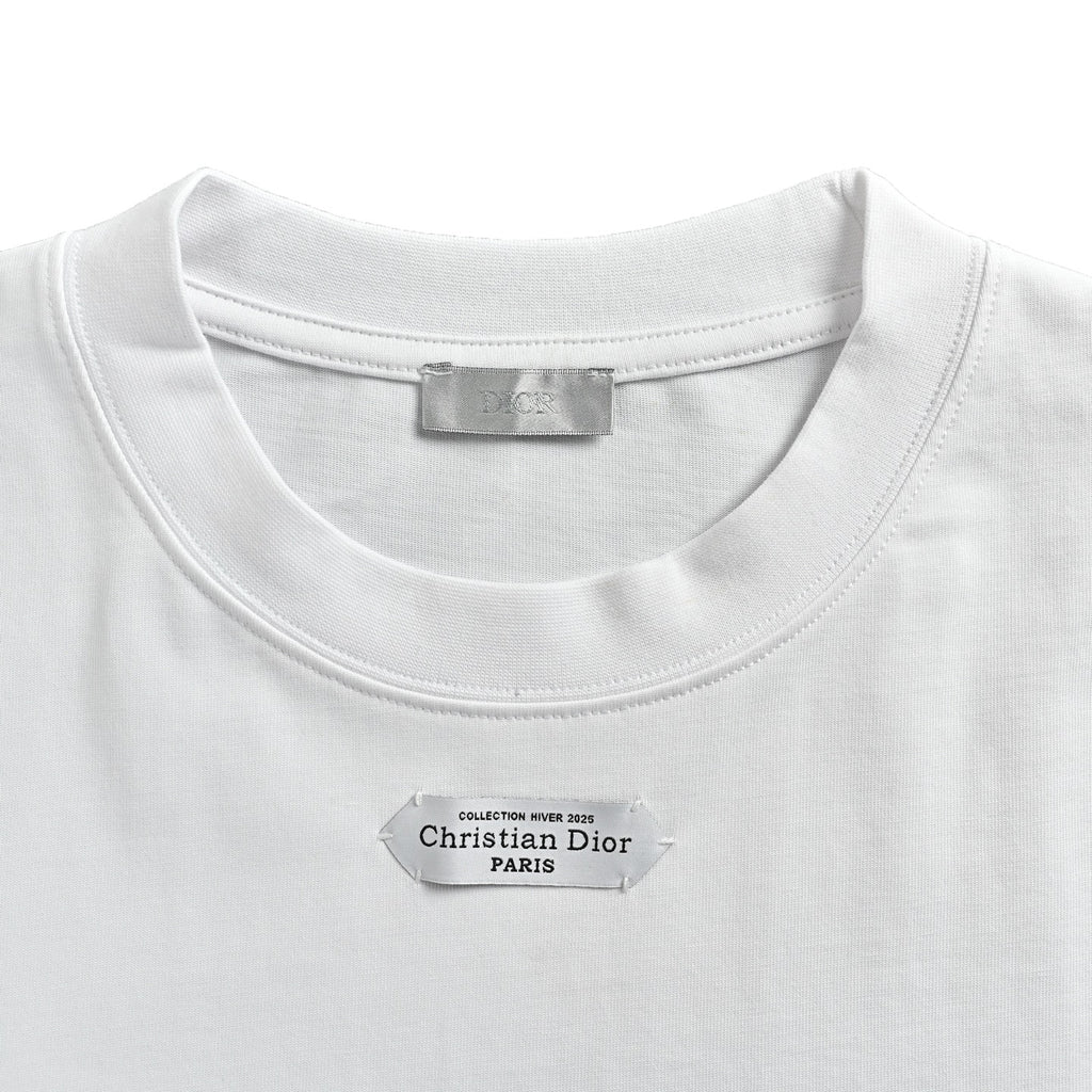 Dior Neckline-Label Long-Sleeve T-Shirt | White | Fall/Winter 2026