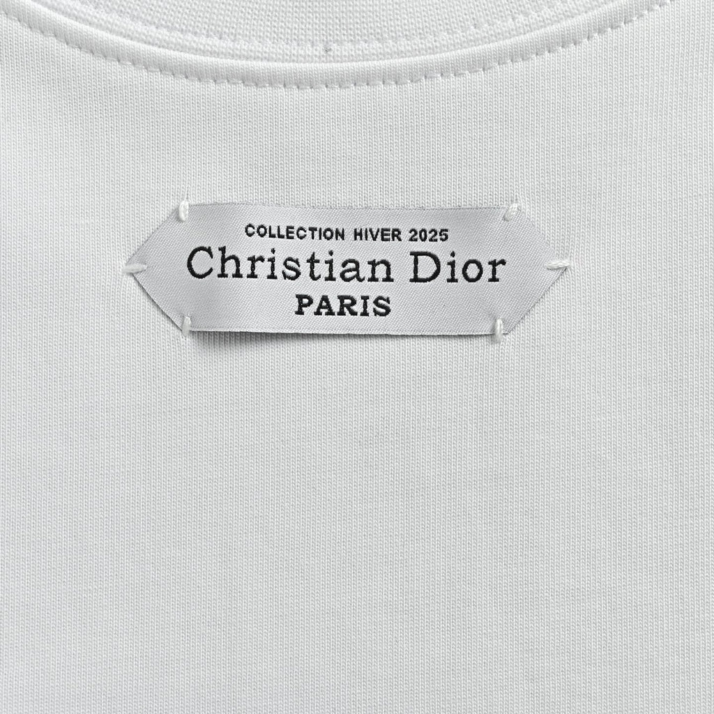Dior Neckline-Label Long-Sleeve T-Shirt | White | Fall/Winter 2026