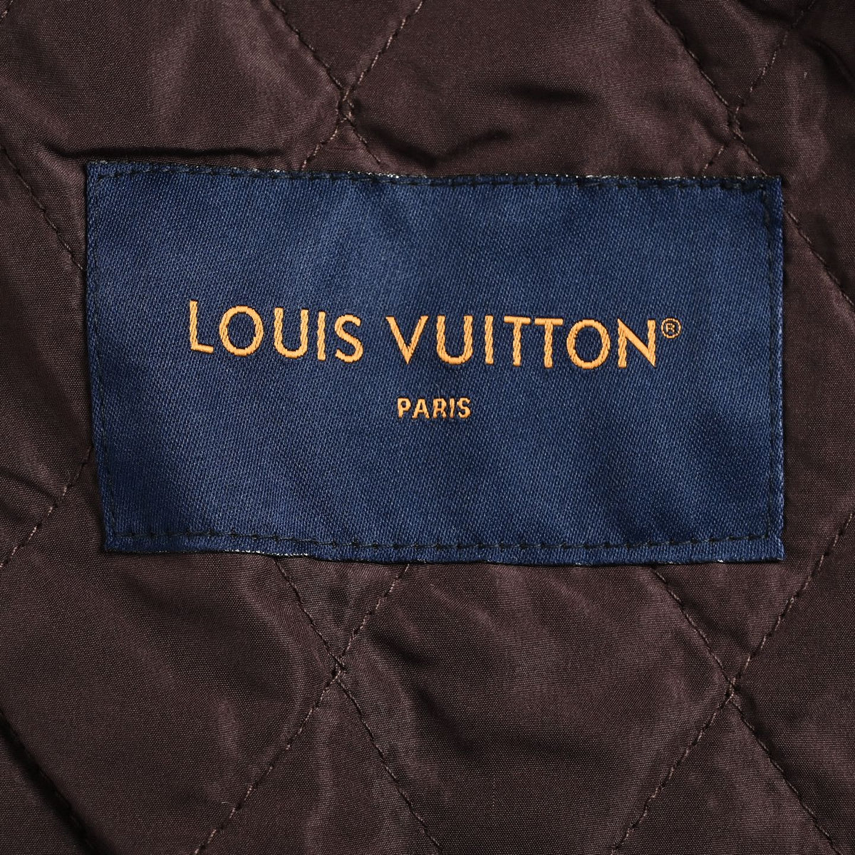 Louis Vuitton Beaded-Letter Padded Varsity Jacket | Brown