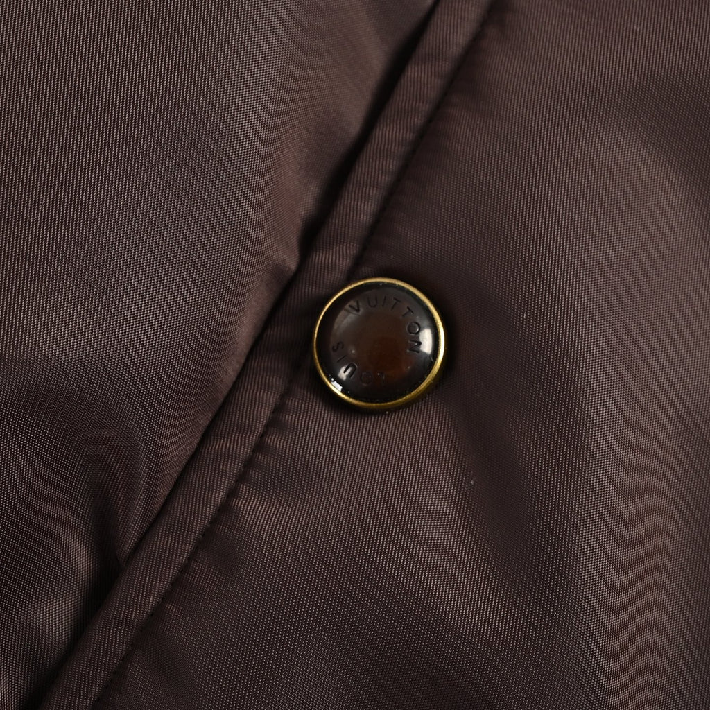 Louis Vuitton Beaded-Letter Padded Varsity Jacket | Brown