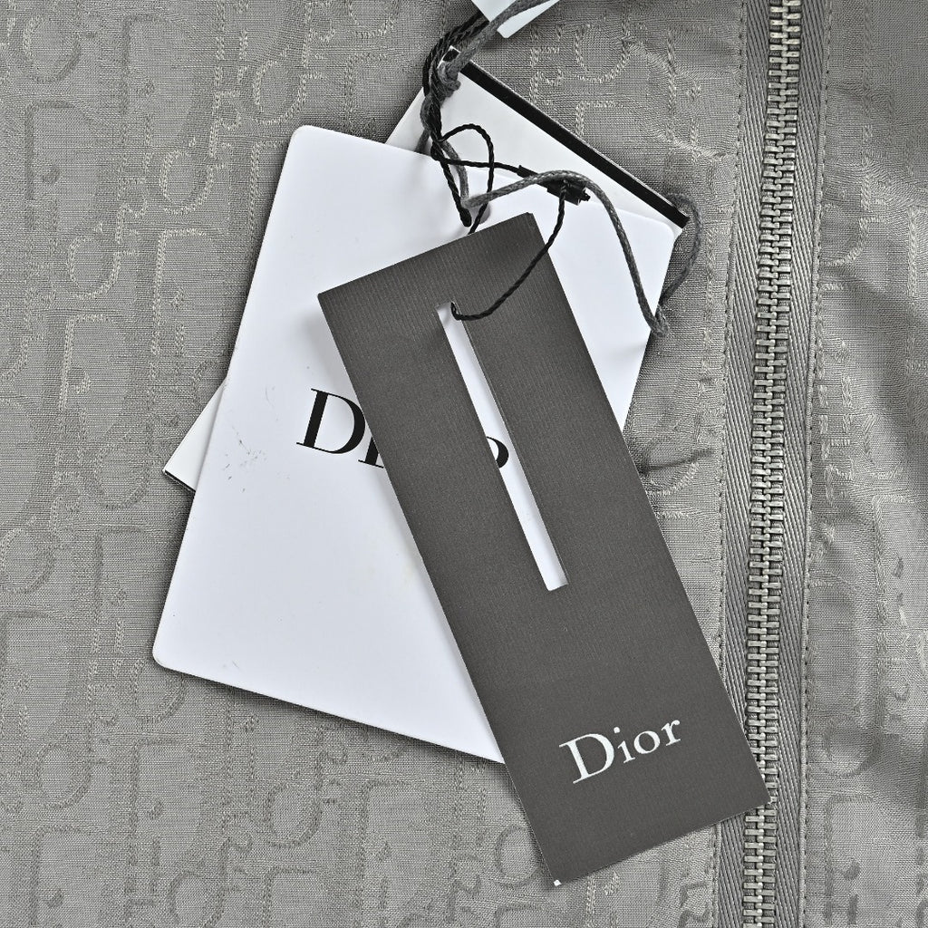 Dior Reversible Jacquard Zip-Up Hooded Jacket | Grey
