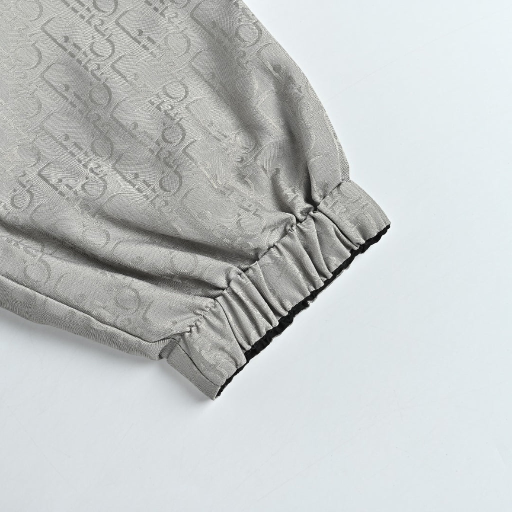 Dior Reversible Jacquard Zip-Up Hooded Jacket | Grey